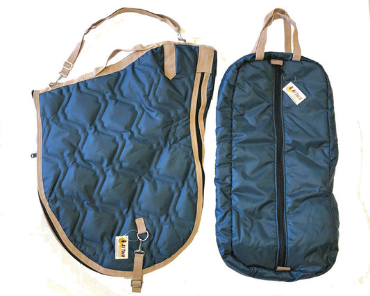 AJ Tack English Saddle and Bridle Carrier Set