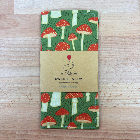 Baby Crinkle Paper - Mushrooms