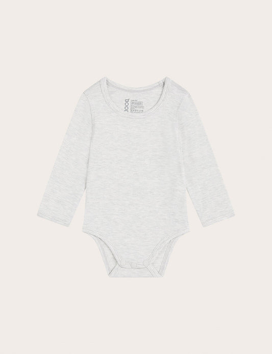Baby Long Sleeve Bodysuit - Heather Grey