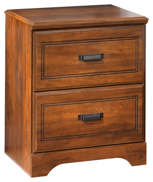 Barchan B228-92 Medium Brown Two Drawer Night Stand