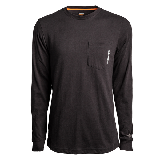 BASE PLATE BLENDED LONG-SLEEVE T-SHIRT (BIG/TALL) - 015-Jet Black | Timberland PRO TB0A1OZ9