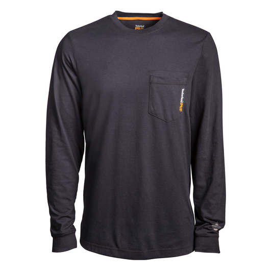 BASE PLATE BLENDED LONG-SLEEVE T-SHIRT (BIG/TALL) - 434-Dark Navy | Timberland PRO TB0A1OZ9