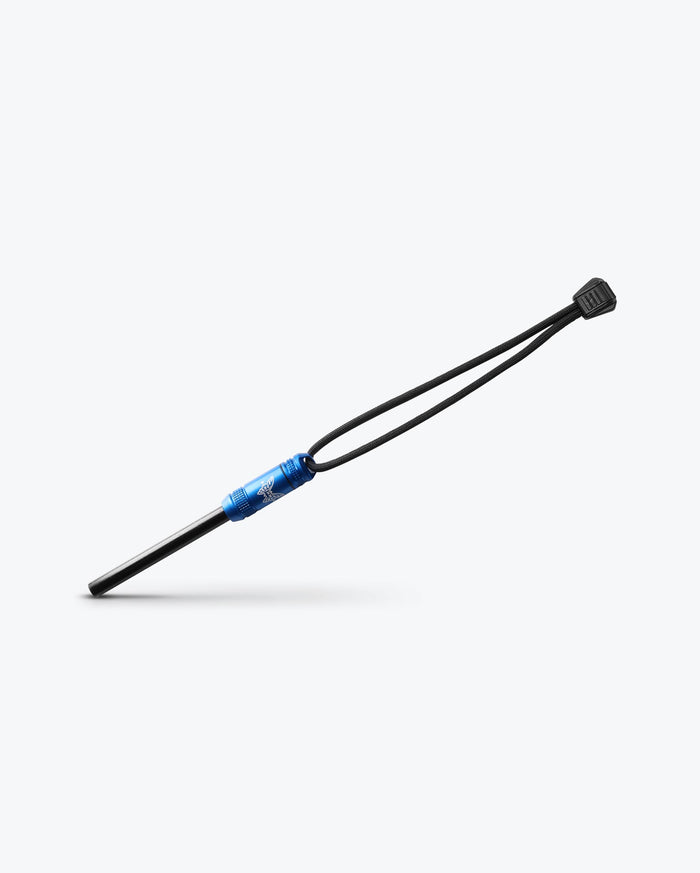 Blue Anodized Aluminum Ferro Rod Fire Starter - Angled View | Benchmade Knife Co.