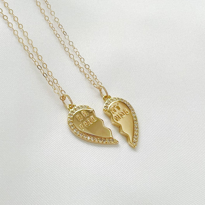 Bestie Best Friend Necklace, Set of 2