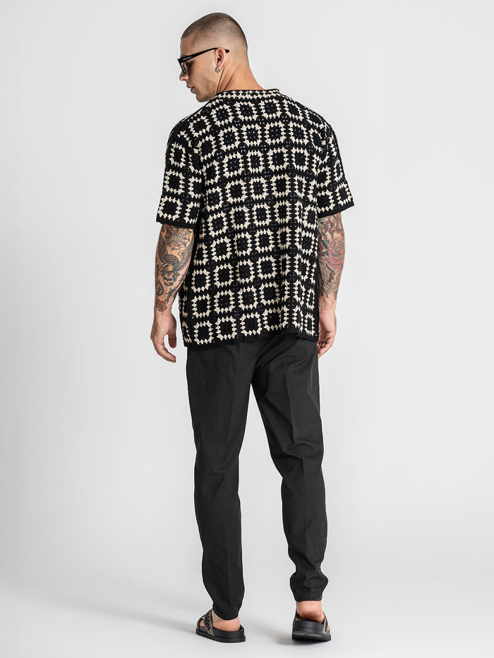 shirts / Black Nature Knit Shirt