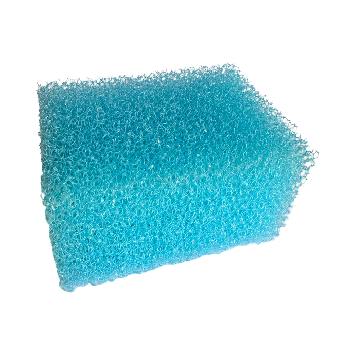 Blue exfoliating sponge