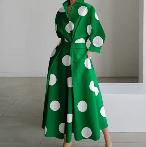 Green with White Dots / 8 (S)
