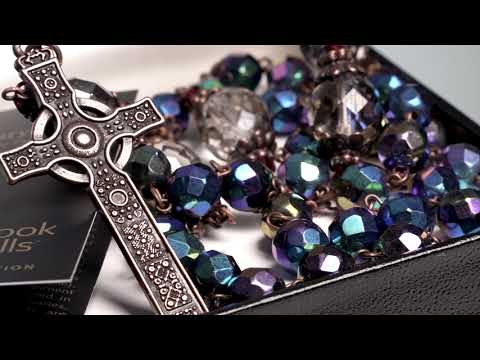 Book of Kells Purple Rosary in Presentation Box