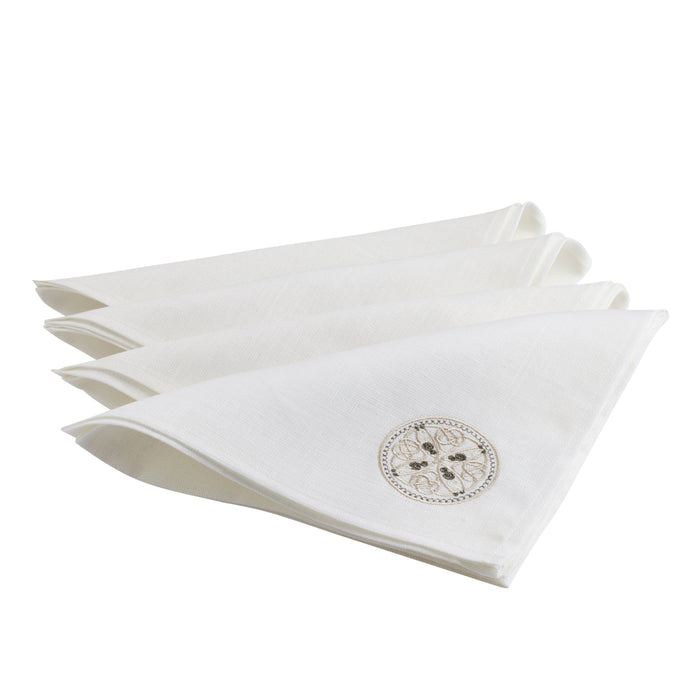 Book of Kells Vitae Napkins Irish Linen White