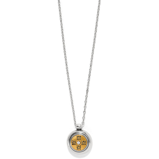 Brighton - Mosaic Round Two Tone Mini Necklace