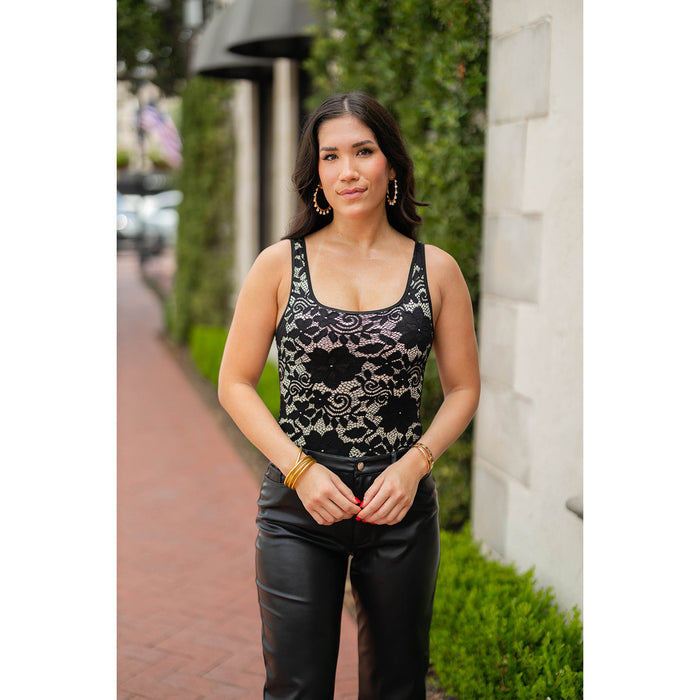 Buddy Love - Basic B, Lace Bodysuit - Jet