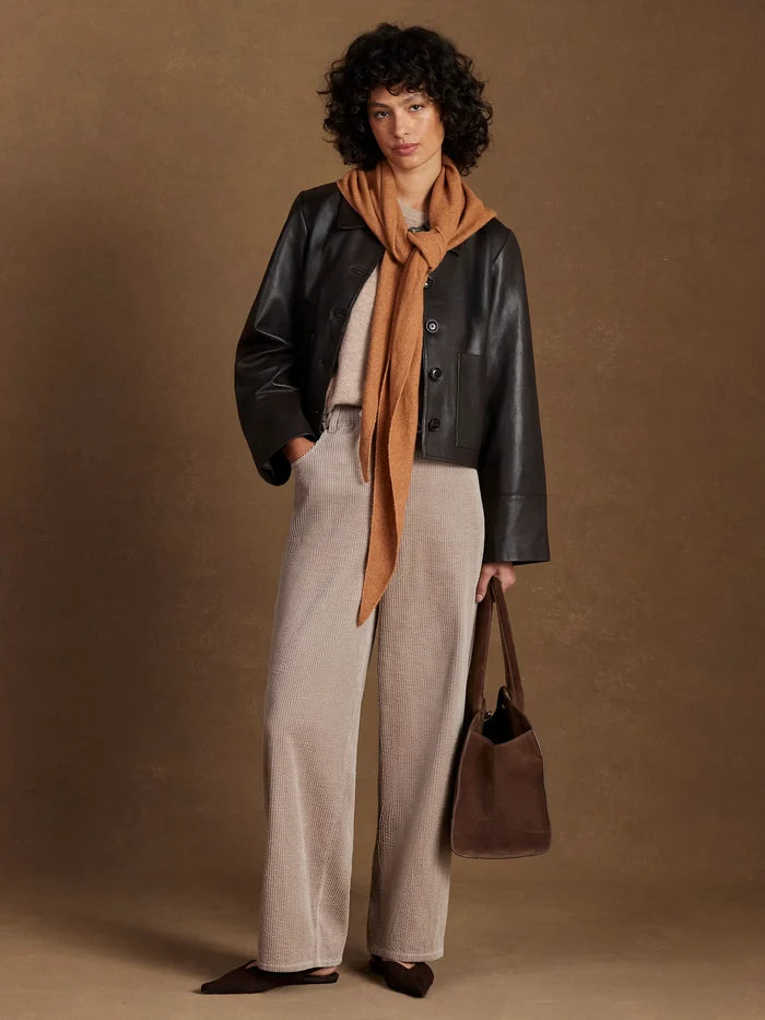 Cappuccino Cord Drawstring Waist Trousers