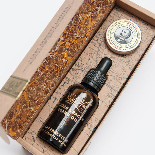 Captain Fawcett Ricki Hall Gift Box (Wax & Beard Oil).