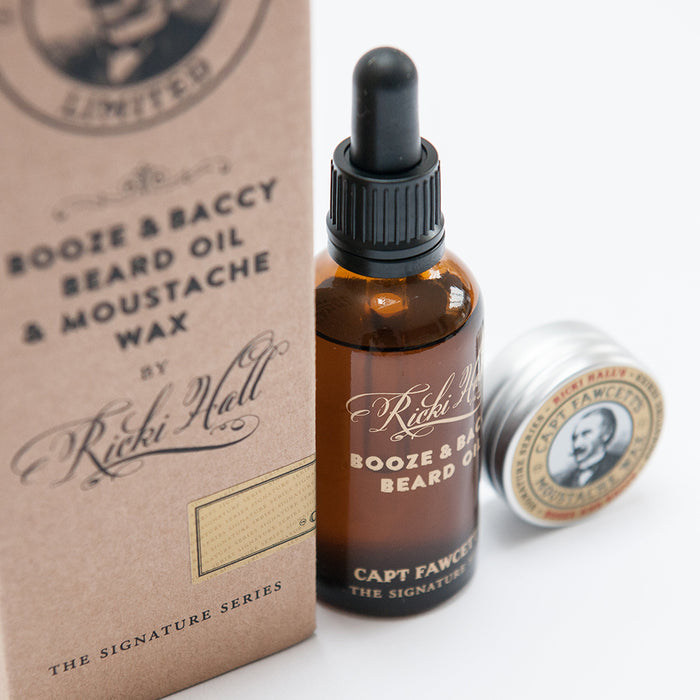 Captain Fawcett Ricki Hall Gift Box (Wax & Beard Oil).