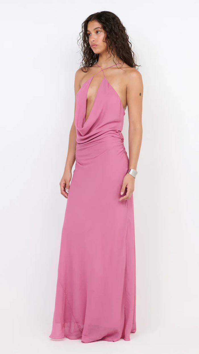 Celia Keyhole Maxi Dress Orchid Pink