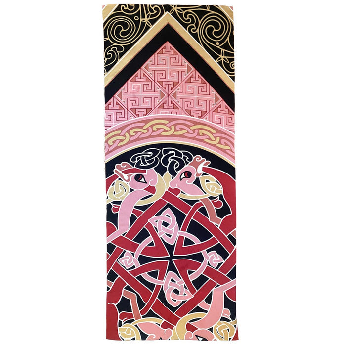Celtic Elegance  Large Scarf - Baby Pink & Beige