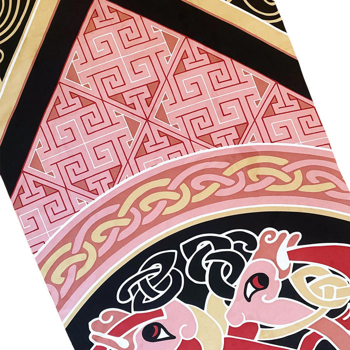 Celtic Elegance  Large Scarf - Baby Pink & Beige