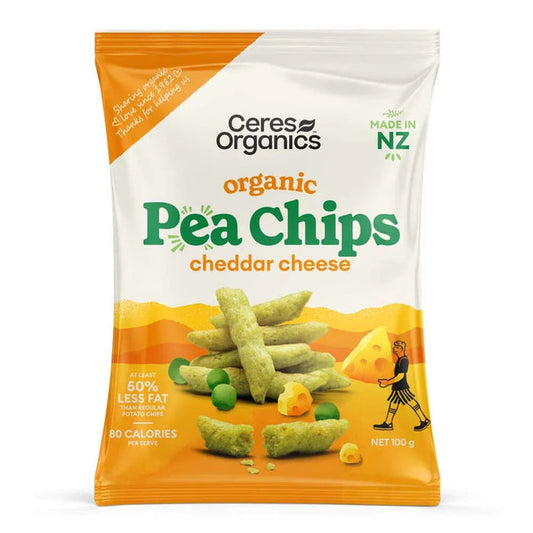 Ceres Organics Pea Chips Cheddar Cheese - 100g - L'Organic