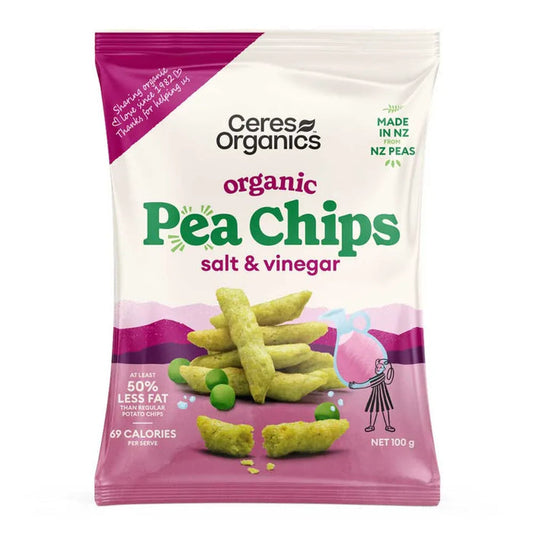 Ceres Organics Pea Chips Salt & Vinegar - 100g - L'Organic