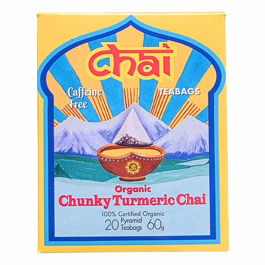 Chai Tea Organic Chunky Turmeric Chai Tea Bags - 20 Pack