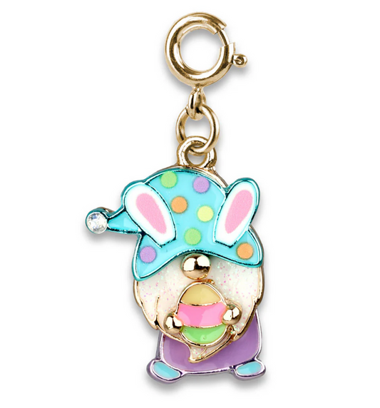 CHARM IT! Gold Swivel Easter Bunny Gnome Charm
