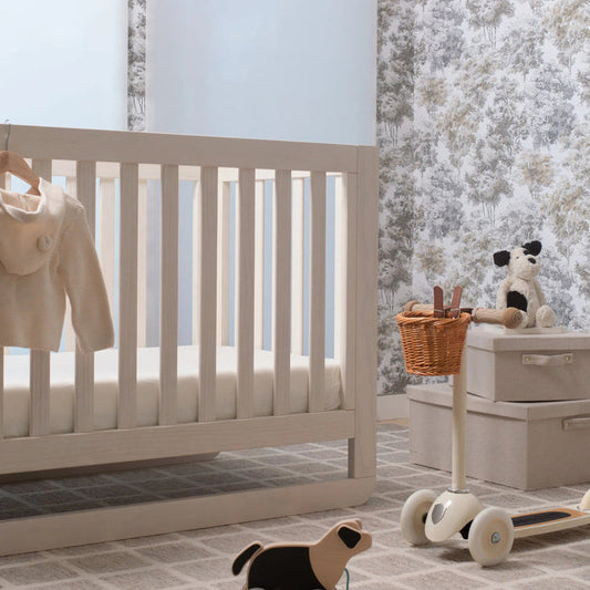 ettitude Crib / Stone CleanBamboo Hemp™ Linen+ Crib & Toddler Fitted Sheet