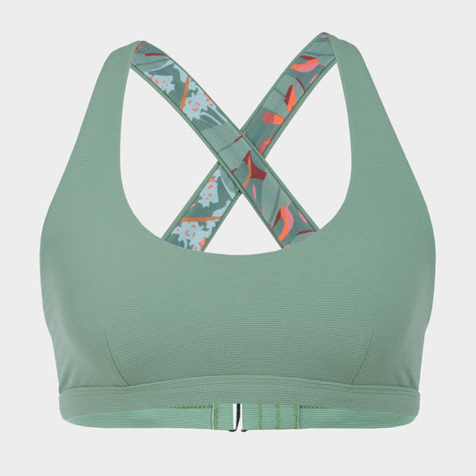Daisy Reversible Bikini Top — front view