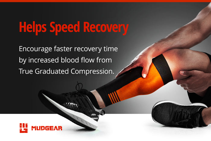 Compression Calf Sleeves (Black/Orange)