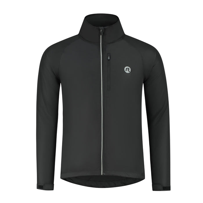 Rogelli Core hardloopjack heren zwart voorkant.