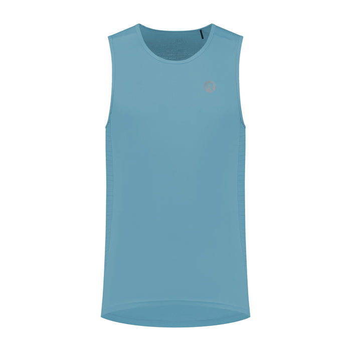Rogelli Core mouwloos hardloopshirt heren lichtblauw voorkant.