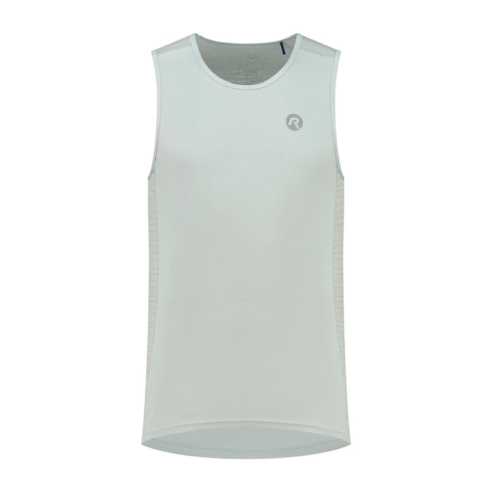 Rogelli Core mouwloos hardloopshirt heren lichtgrijs voorkant.