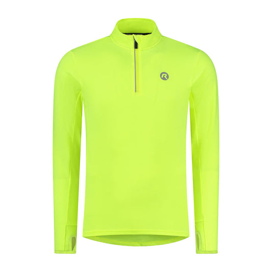 Rogelli Core hardlooptop lange mouw heren fluor voorkant.