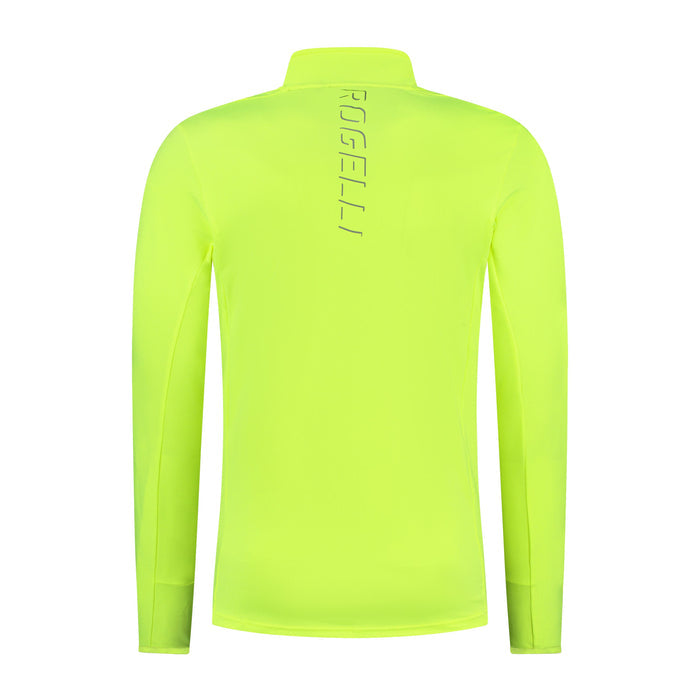 Rogelli Core hardlooptop lange mouw heren fluor achterkant.