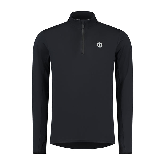 Rogelli Core hardlooptop lange mouw heren zwart voorkant.