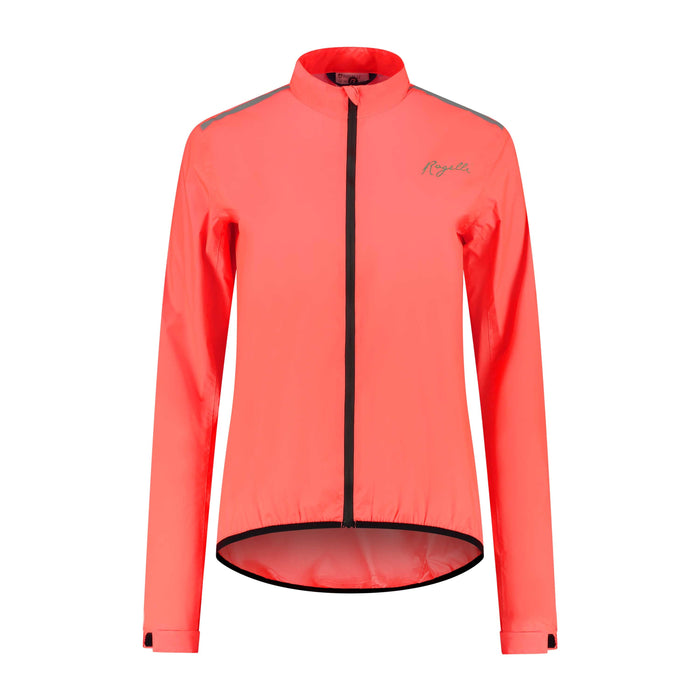 Rogelli Core regenjack dames koraal voorkant.