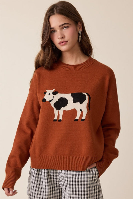 Cow Knit Sweater
