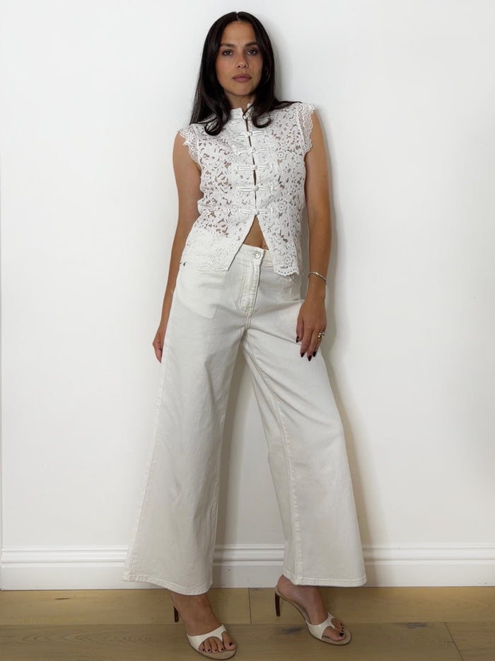 CROP DENIM WHITE