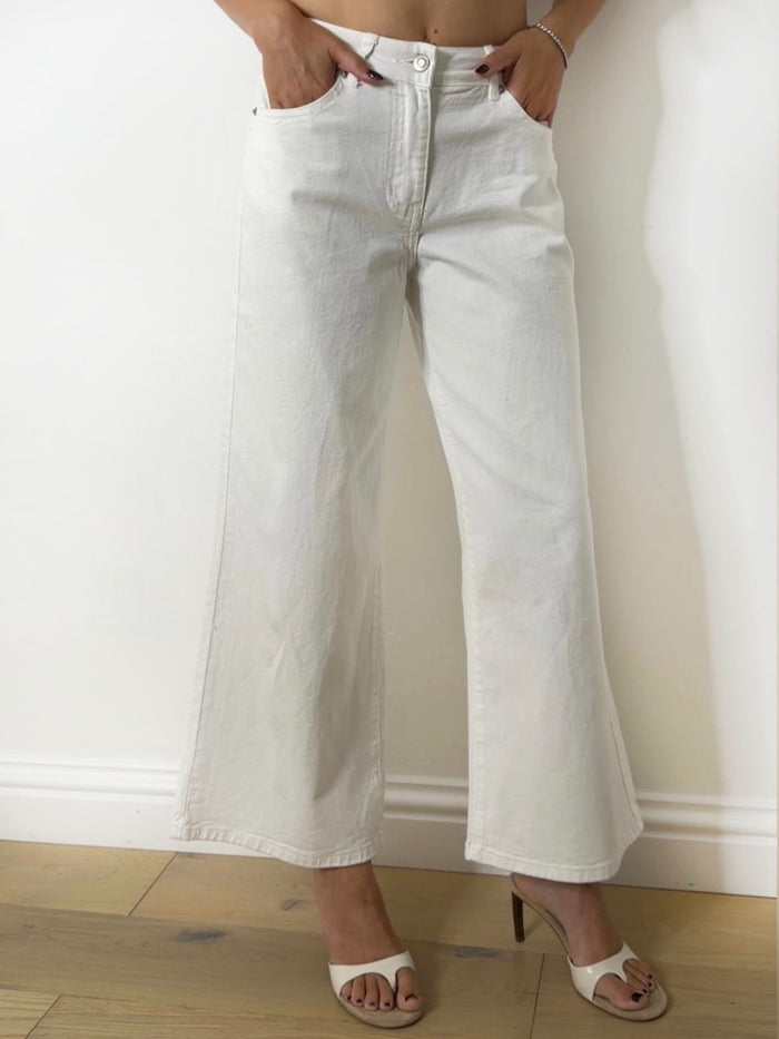CROP DENIM WHITE