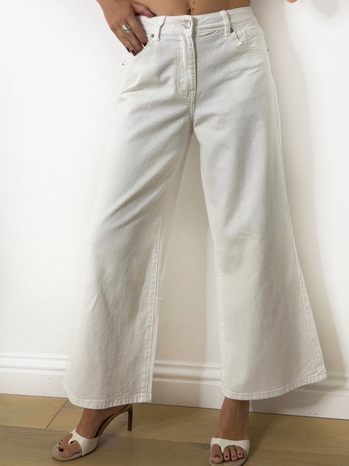 CROP DENIM WHITE