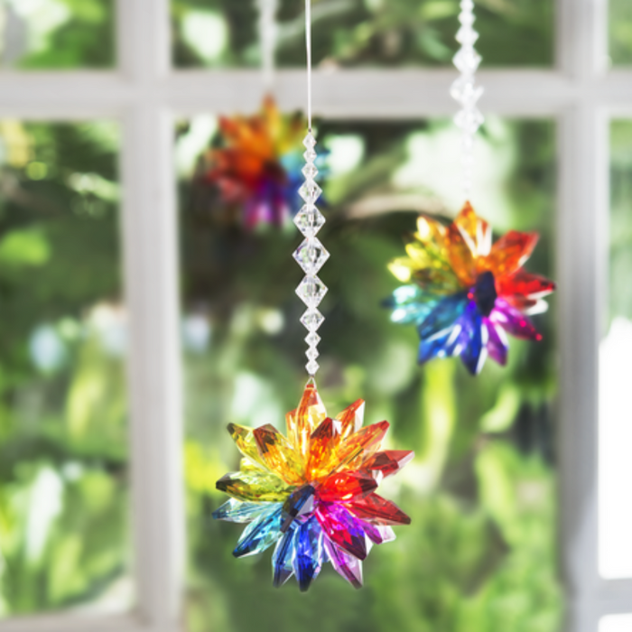 CRYSTAL EXPRESSIONS Rainbow Starburst Ornament