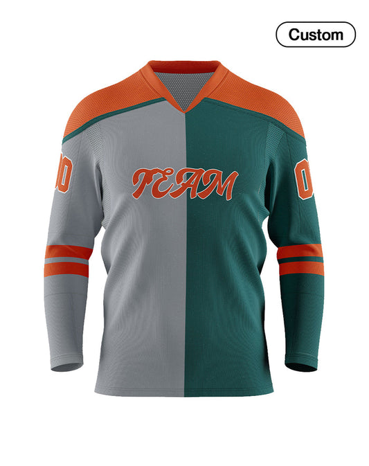 Custom Ice Hockey Jersey - Split Color Design - Personalized Top - UNISWIFT USA
