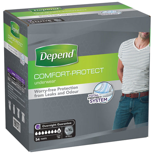 Depend Underwear Absorbent Absorption Super Size L/XL Man – 54 Units