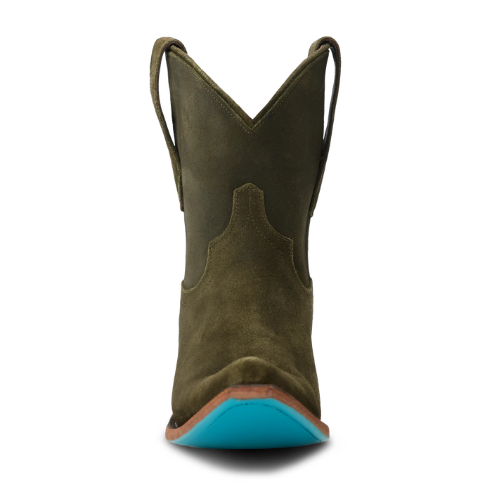 Emma Jane Bootie - Olive Suede
