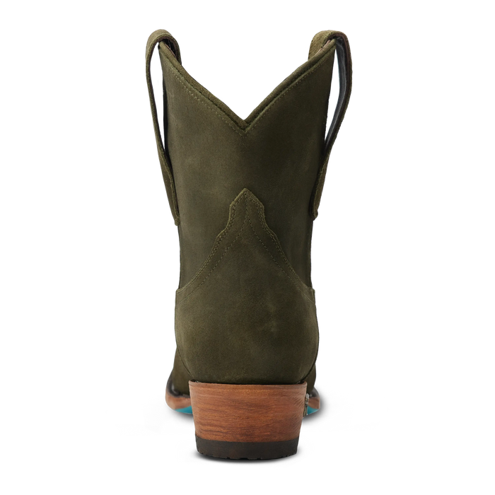 Emma Jane Bootie - Olive Suede