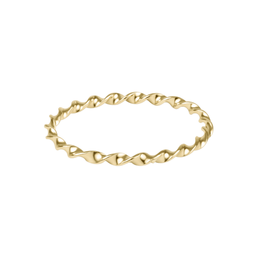Enewton Classic Gold Twisted Thin Stacking Band Ring