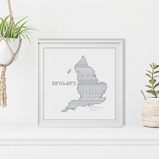 England Blackwork Pattern by Peppermint Purple