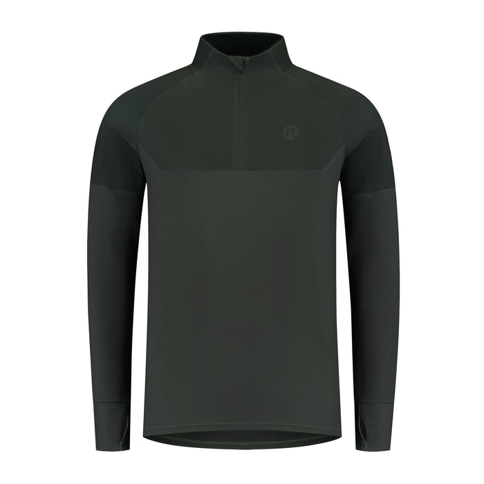Rogelli Enjoy III hardlooptop lange mouwen heren groen voorkant.