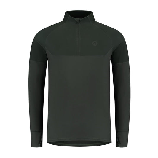 Rogelli Enjoy III hardlooptop lange mouwen heren groen voorkant.