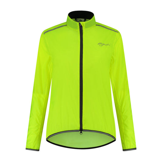 Rogelli Essential regenjack dames fluor voorkant.