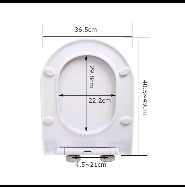 Euro soft close slim toilet seat cover